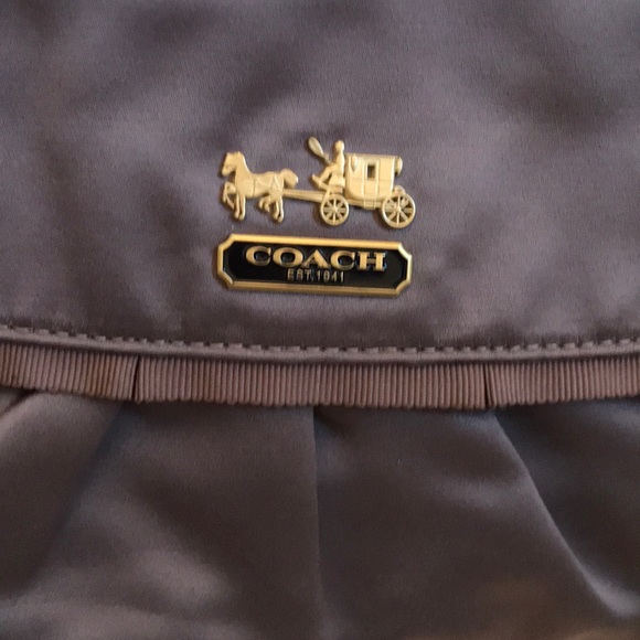 Coach silk gray clutch - Picture 3 of 5